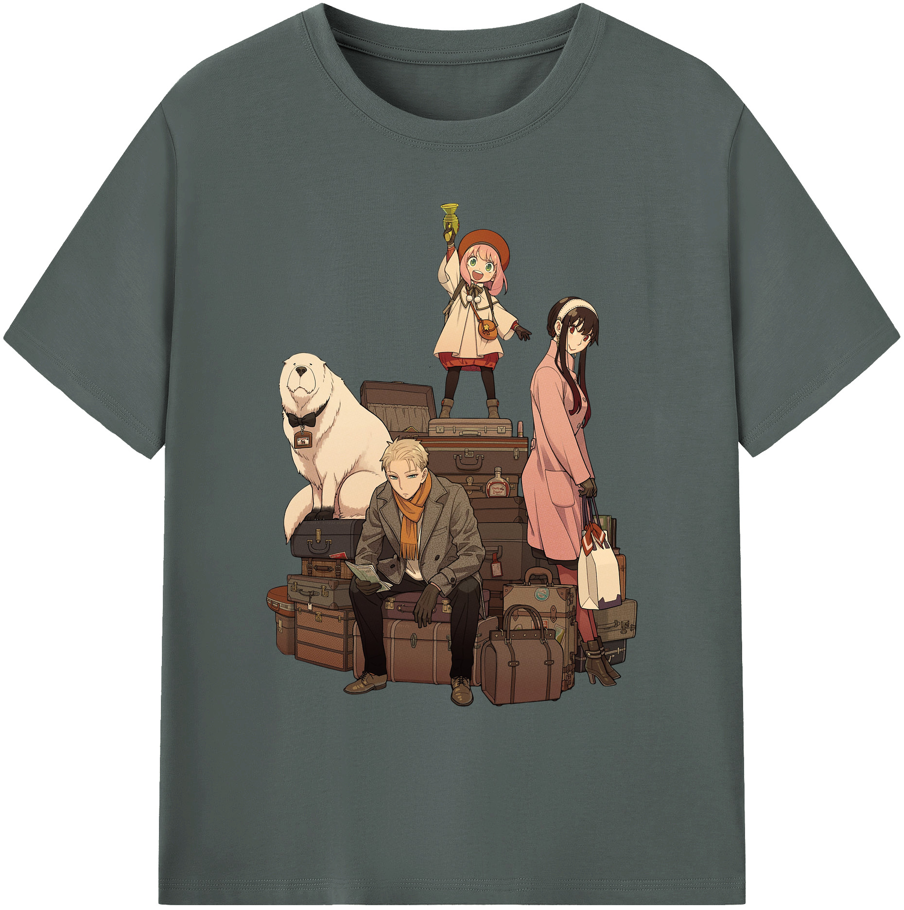 （画像用） SPY×FAMILY间谍家家酒 綿100％ メンズ半袖Tシャツ｜肌触りやわらか＆通気性